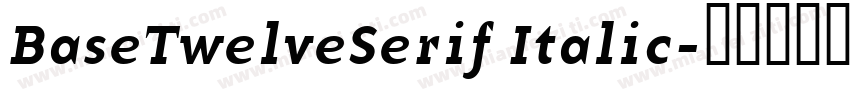 BaseTwelveSerif Italic字体转换